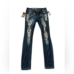 Girls bling bling jeans Machine nouvell mode